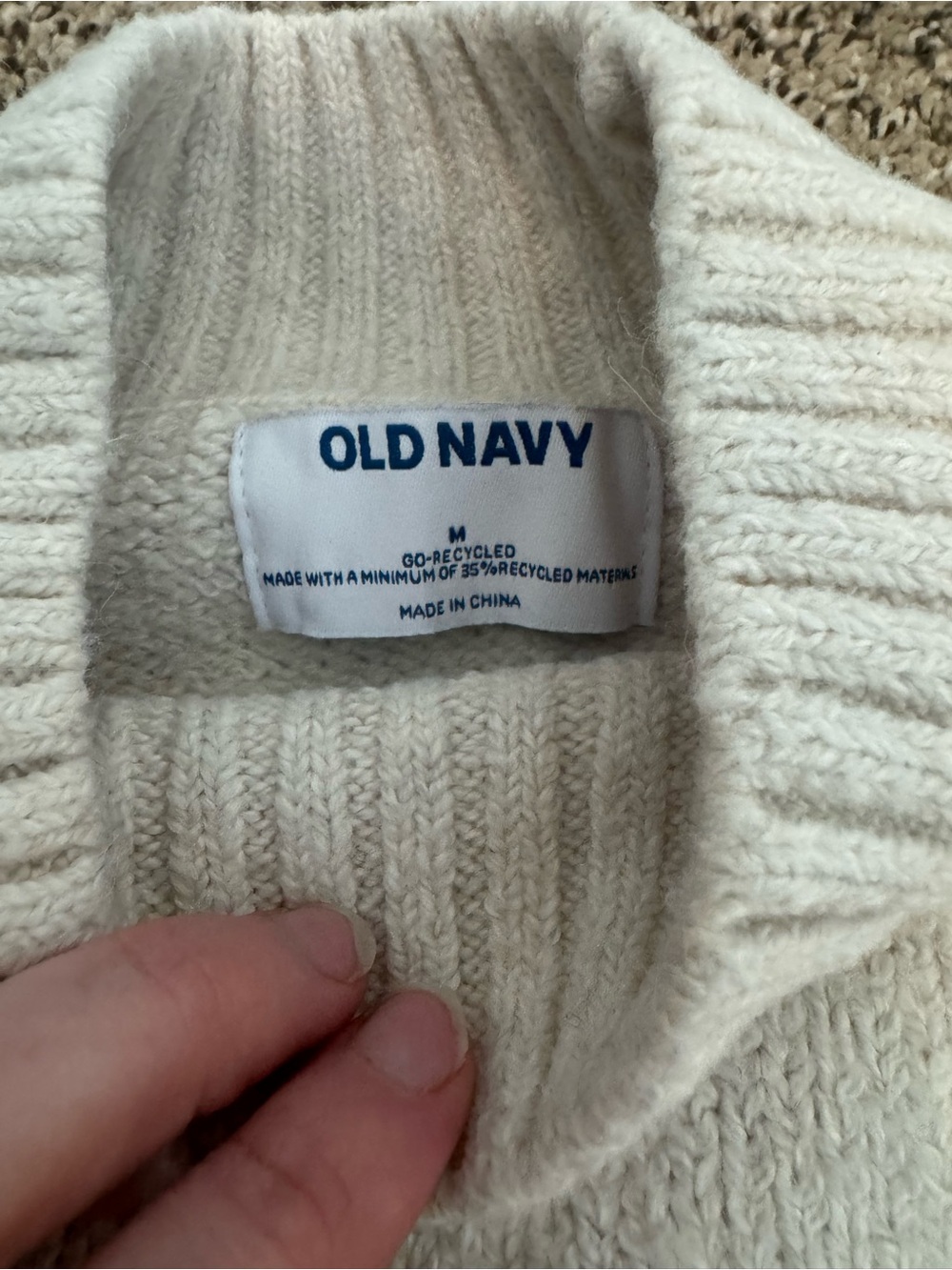 Old navy cream turtle neck sweater - Picture 2 of 2